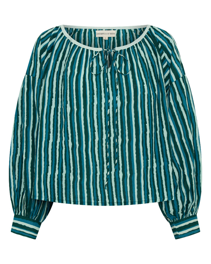 Ria Blouse ~ Cyan Candy