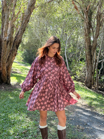 Anika Mini Dress ~ Pink Cosmos