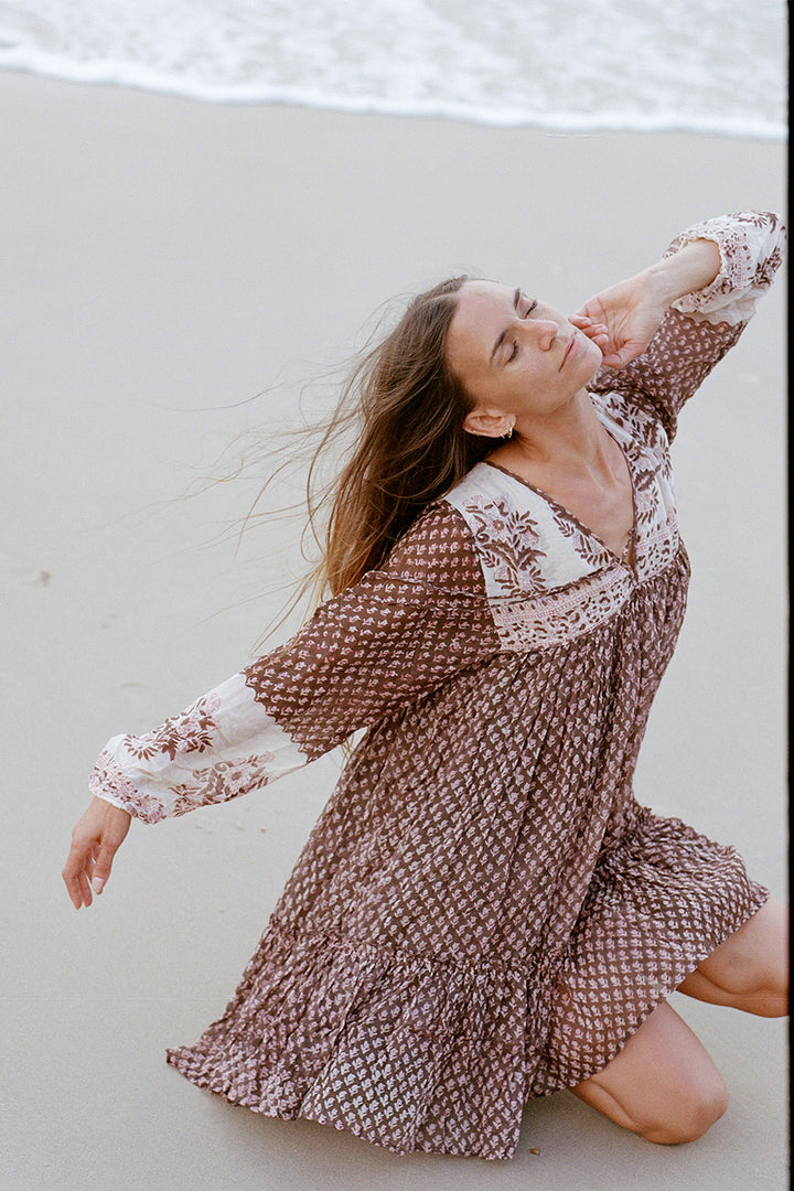 Rooh Mini Dress ~ Cacao