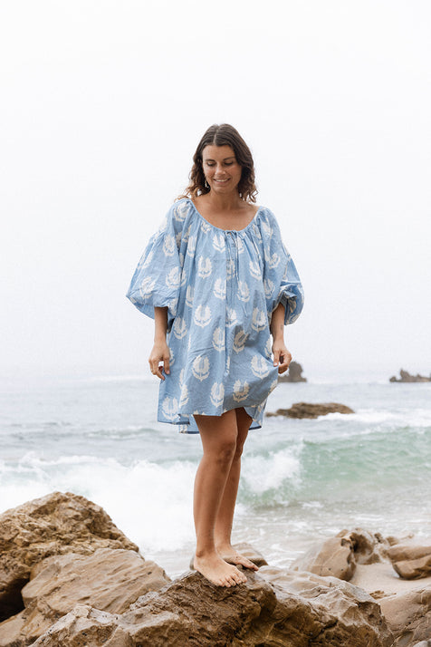 Ria Mini Dress ~ Sky