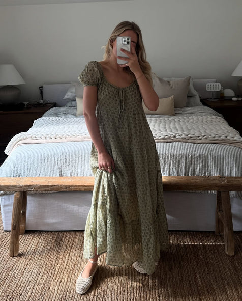 Sita Maxi Dress ~ Green Lily