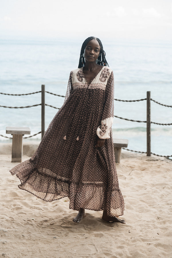 Rooh Maxi Dress ~ Cacao