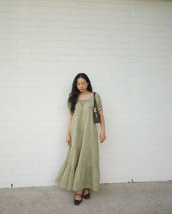 Sita Maxi Dress ~ Green Lily